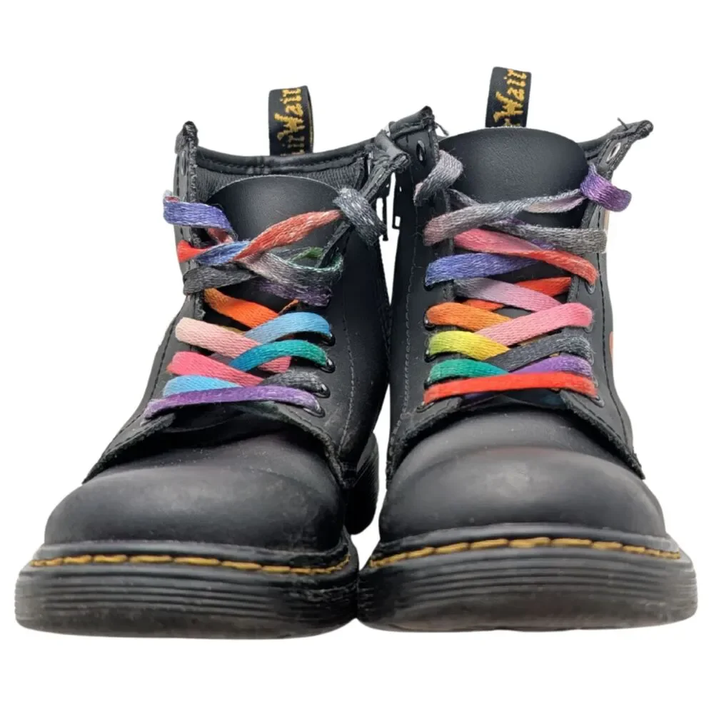 Dr. Martens Kids Rainbow Pride Patch Combat Boots Size Kids 13